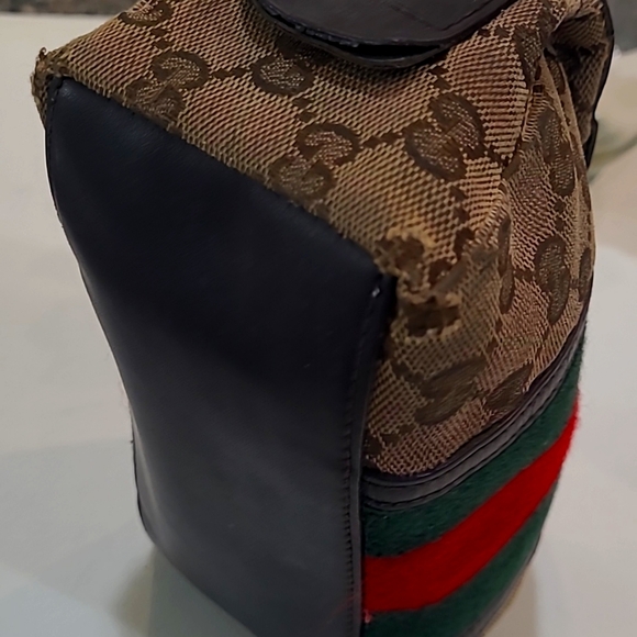 GUCCI**SHERRY LINE**EXTRA WIDE STRIPE** MAKE UP BAG - Picture 13 of 17